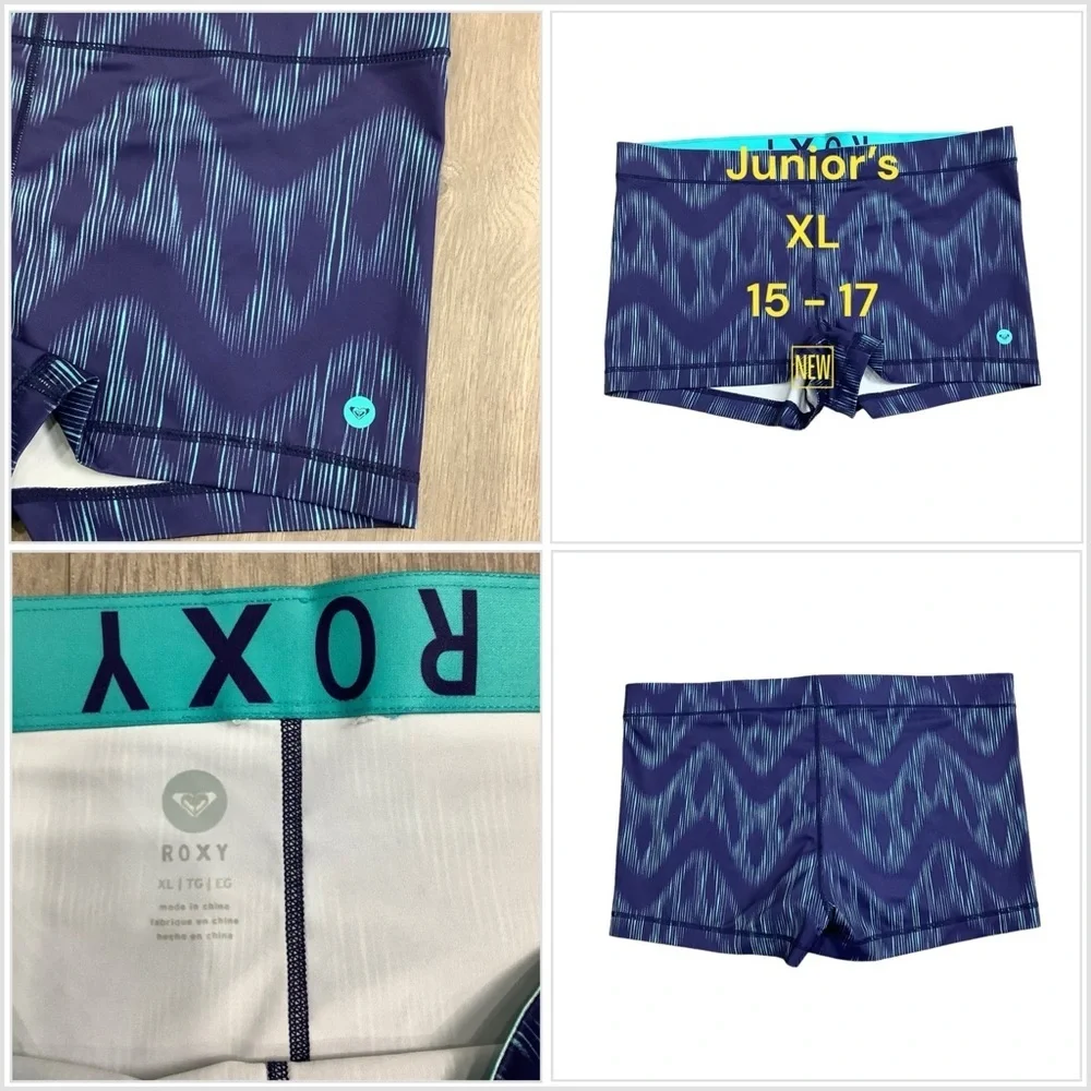 Junior’s ROXY XL 15 - 17 Swim Boy Shorts Boxers Swimwear Boardshort Flex Waist